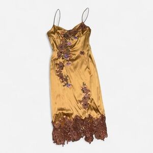 Vintage Mandalay Yellow Gold Slip Dress